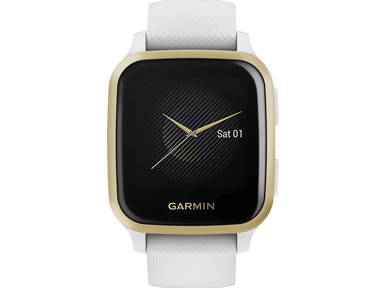 GARMIN Venu SQ Smartwatch Weiß/Gold Polymer -, Silikon