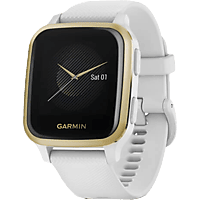 GARMIN Smartwatch Venu Sq, Weiß/Weißgold (010-02427-11)