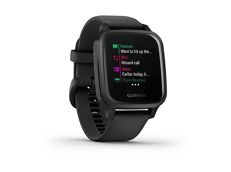 GARMIN Smartwatch Venu Sq Music, Schwarz/Schiefer (010-02426-10