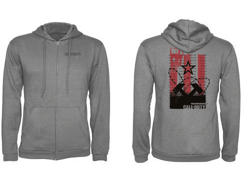 Zipper Call ENTERTAINMENT Hoodie Grey Kapuzenpulli War \