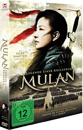 DVD-Box von Mulan, mit Frau und Soldaten auf dem Cover.