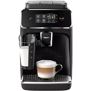 PHILIPS EP2231/40 Serie 2200 Latte GO Kaffeevollautomat (Matt Schwarz, Keramikmahlwerk, 15 bar, integrierter Milchbehälter)