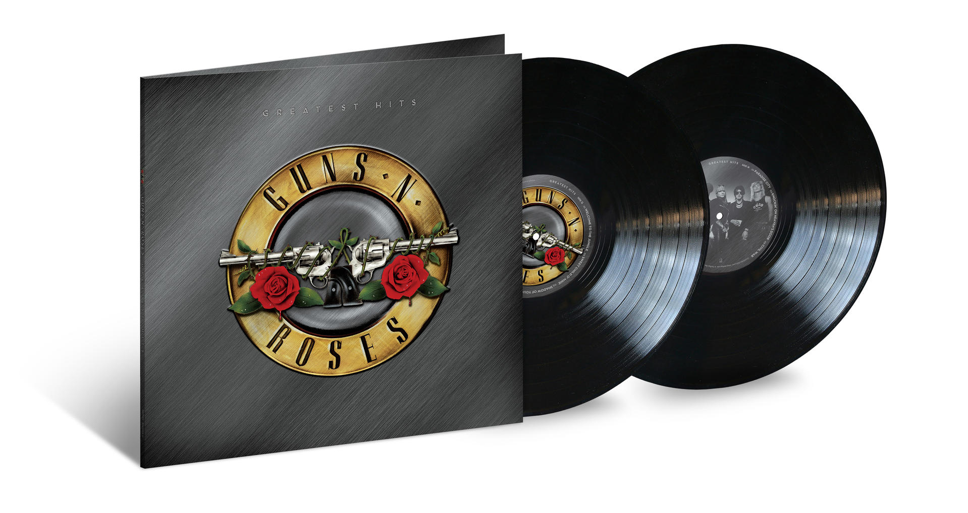 Guns N' Roses Greatest Hits vinylplaten albumhoes en vinylplaten.