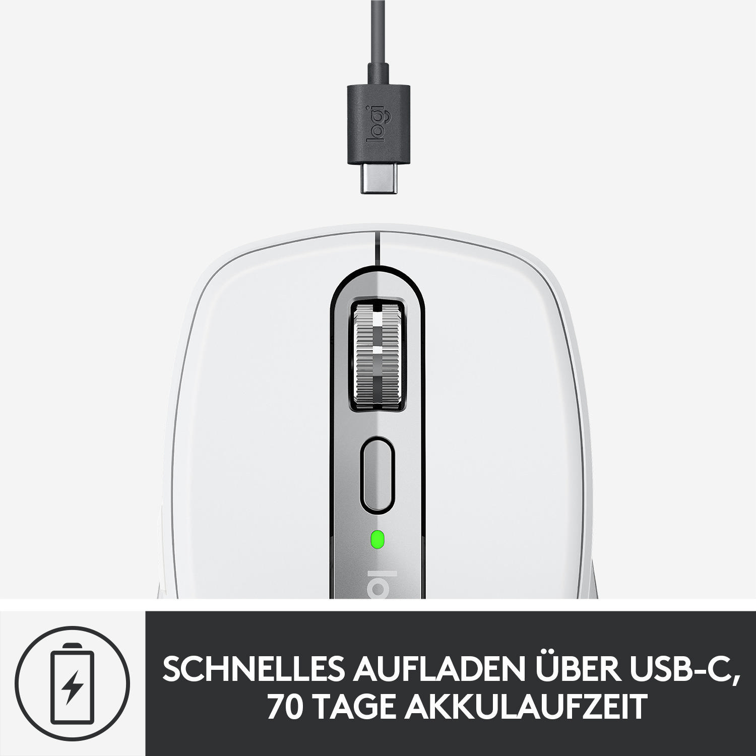 LOGITECH MX für Maus, kabellose kompakte Anywhere Mac Space 3 Grey