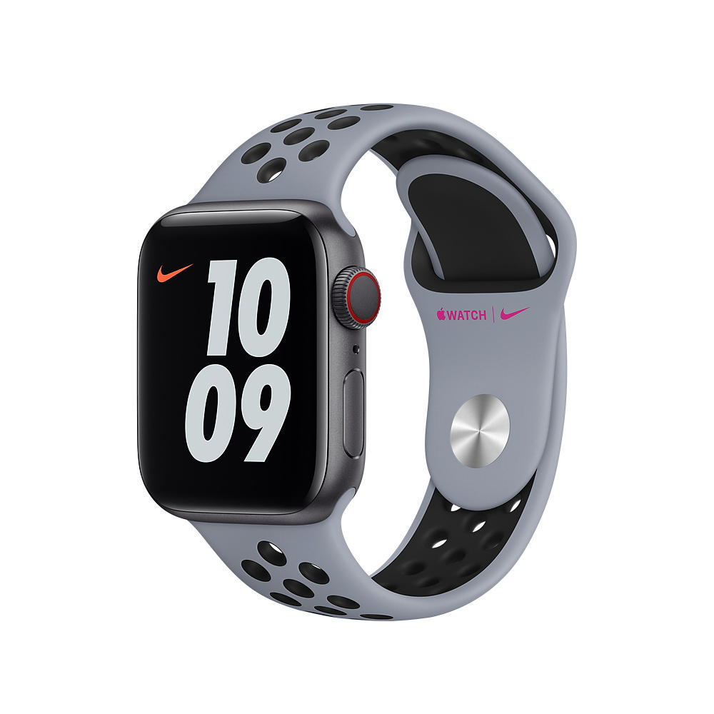 APPLE 44 mm Nike Sport, Ersatzarmband, Obsidian Mist/Schwarz