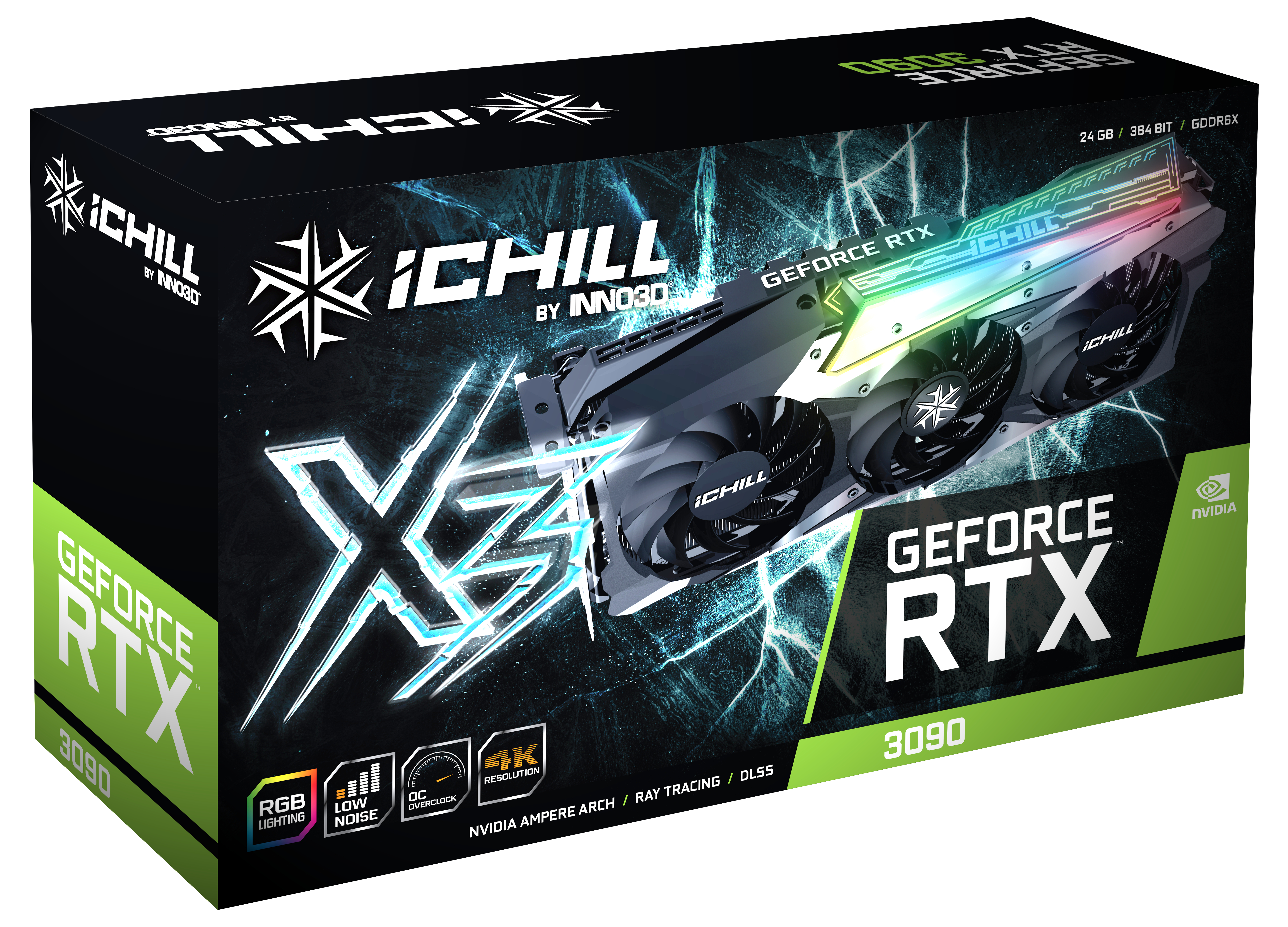 INNO3D GeForce RTX™ 3090 iCHILL X4 24GB (C30904-246XX-1880VA36) (NVIDIA, Grafikkarte)