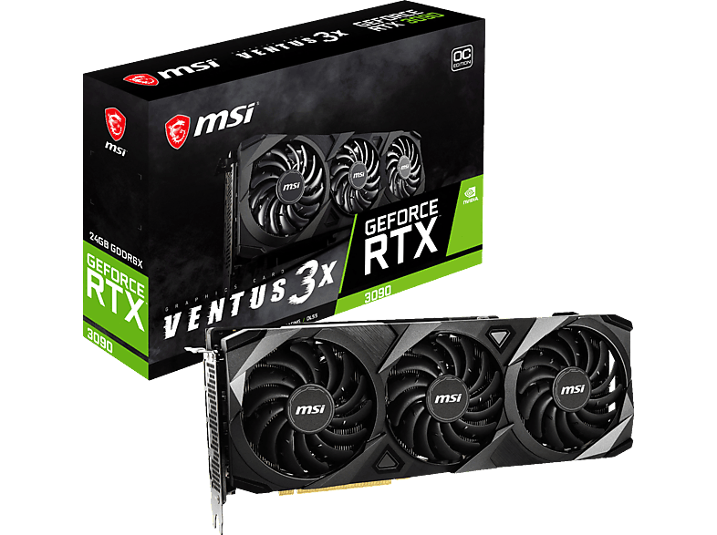 MSI GeForce RTX™ 3090 Ventus 3X OC 24GB (V388‐002R) (NVIDIA, Grafikkarte)