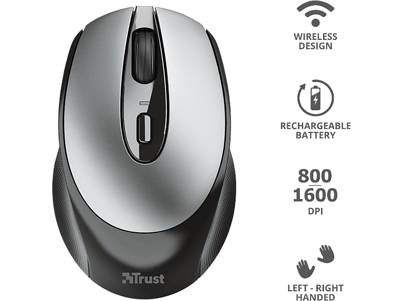 Trust Souris Sans Fil Zaya Noir (23809)