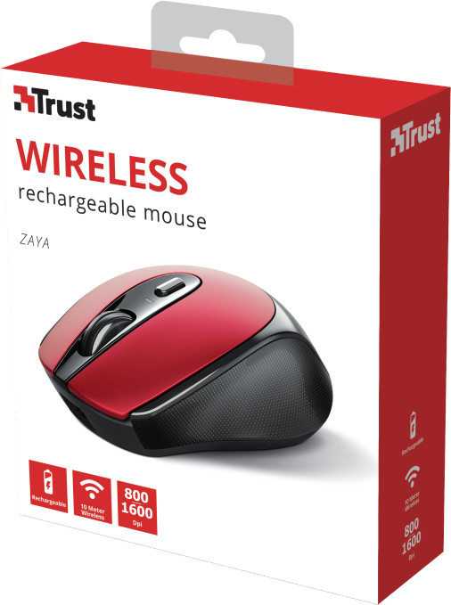 TRUST Souris sans fil Zaya Rouge (24019)