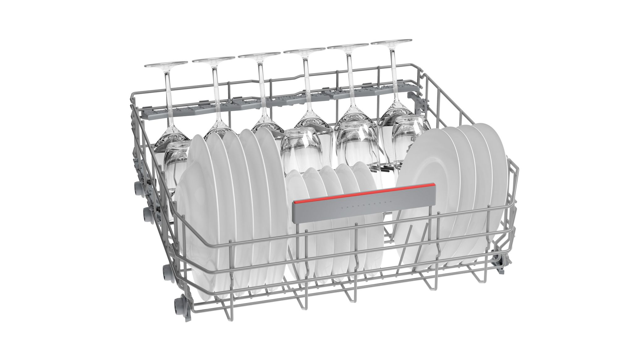Diagramm mit den Abmessungen und Installationsdetails eines Geschirrspülers.
