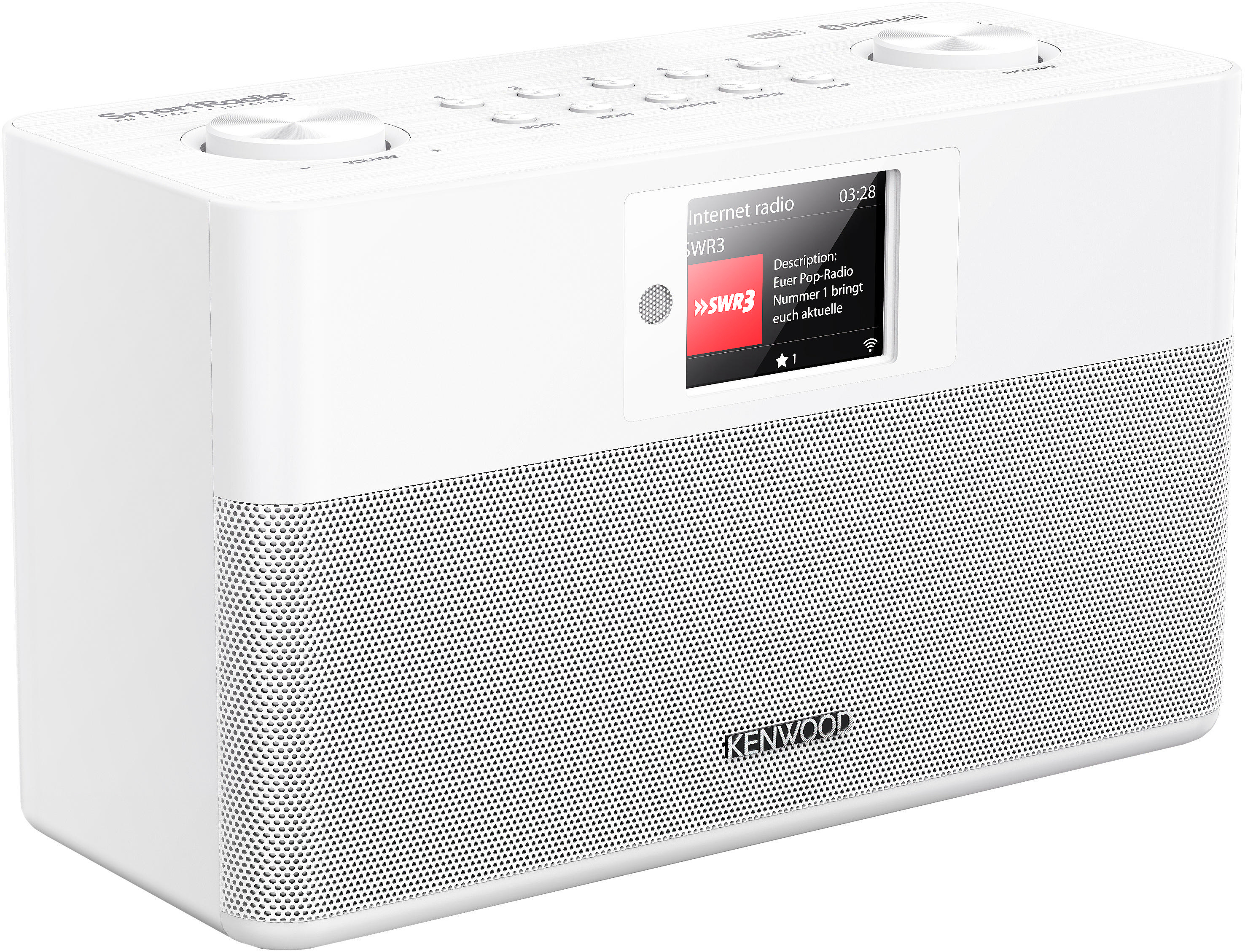 KENWOOD CR-ST100S-W Internetradio, DAB+, Radio, Bluetooth, Weiß FM, Internet