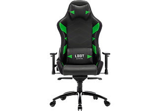 L33T Elite V4 - Sedia da gioco (Nero/Verde)