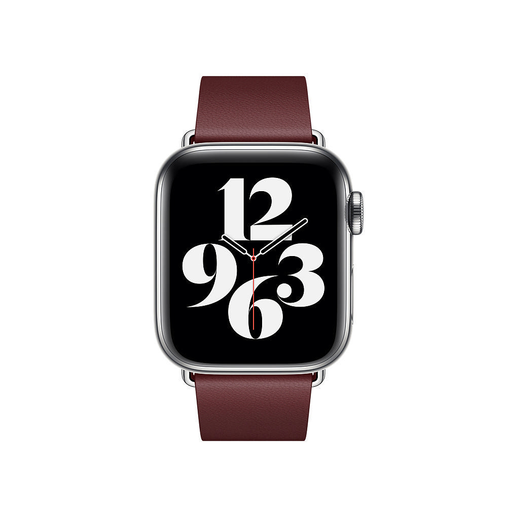 APPLE 40 mm Modernes Lederarmband, Ersatzarmband, Granat