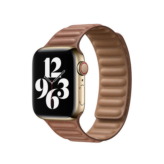 APPLE 40 mm Lederarmband mit Endstück, Ersatzarmband, Sattelbraun
