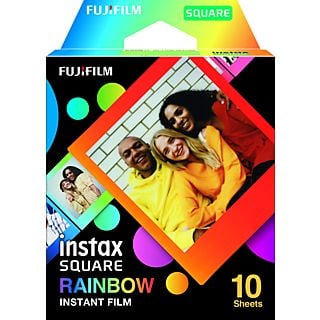 FUJIFILM Instax Square 10Bl Rainbow - Pellicola a colori istantanea (Multicolore)
