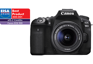 CANON EOS 90D DSLR fényképezőgép, + EF-S 18-55 mm IS STM objektív (3616C010)