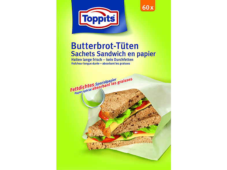 TOPPITS Butterbrottüte 60 Stück | MediaMarkt