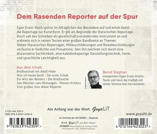 Egon Erwin Kisch - Was Ich Heute Fand! Literarische Reportagen,Gedic  - (CD)