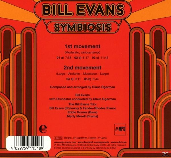 Albumcover für Bill Evans Symbiosis mit Text über die Musik.