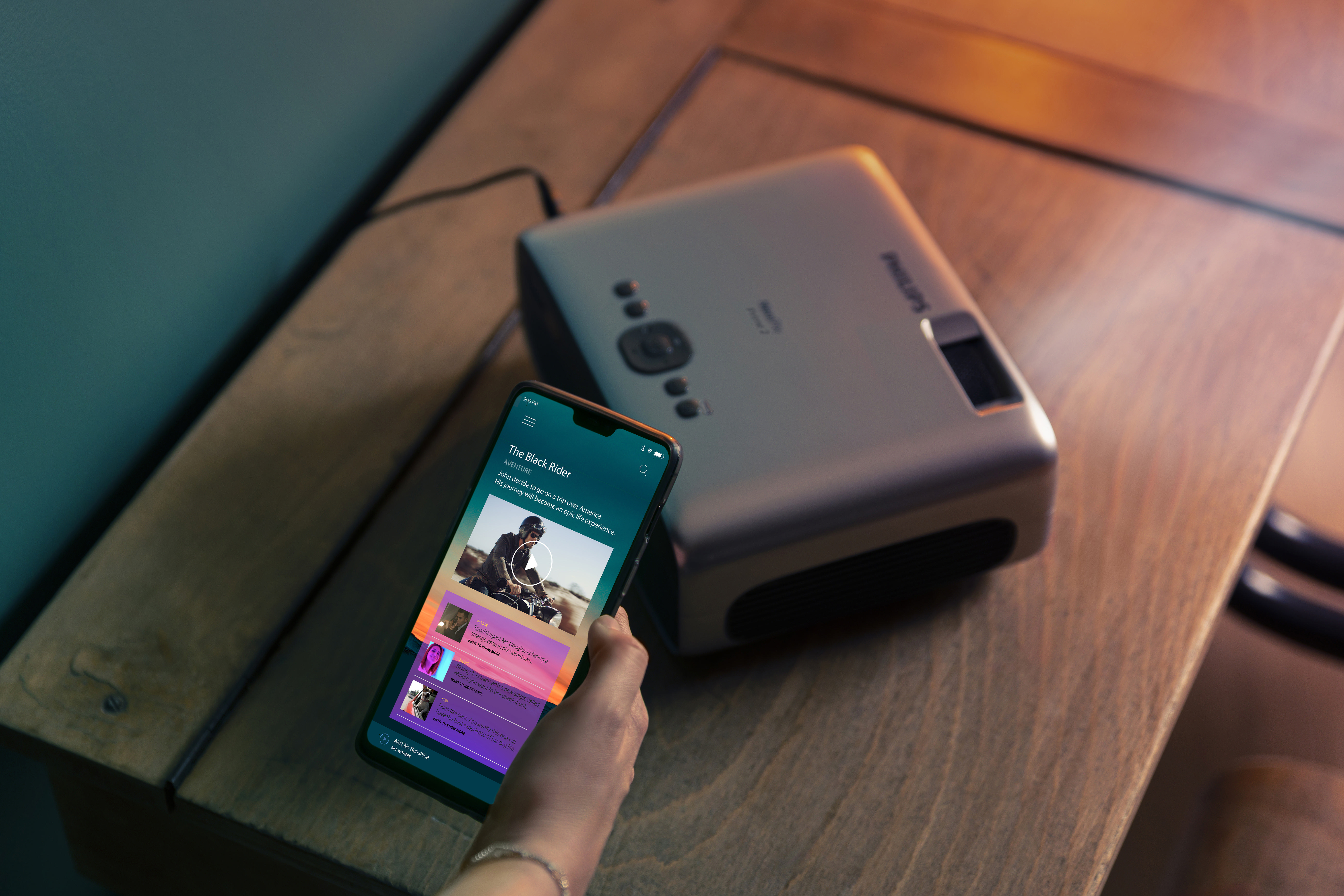 PHILIPS NeoPix Prime 2 mit vorinstallierten Apps Beamer(HD, 180 ANSI-Lumen, WLAN)