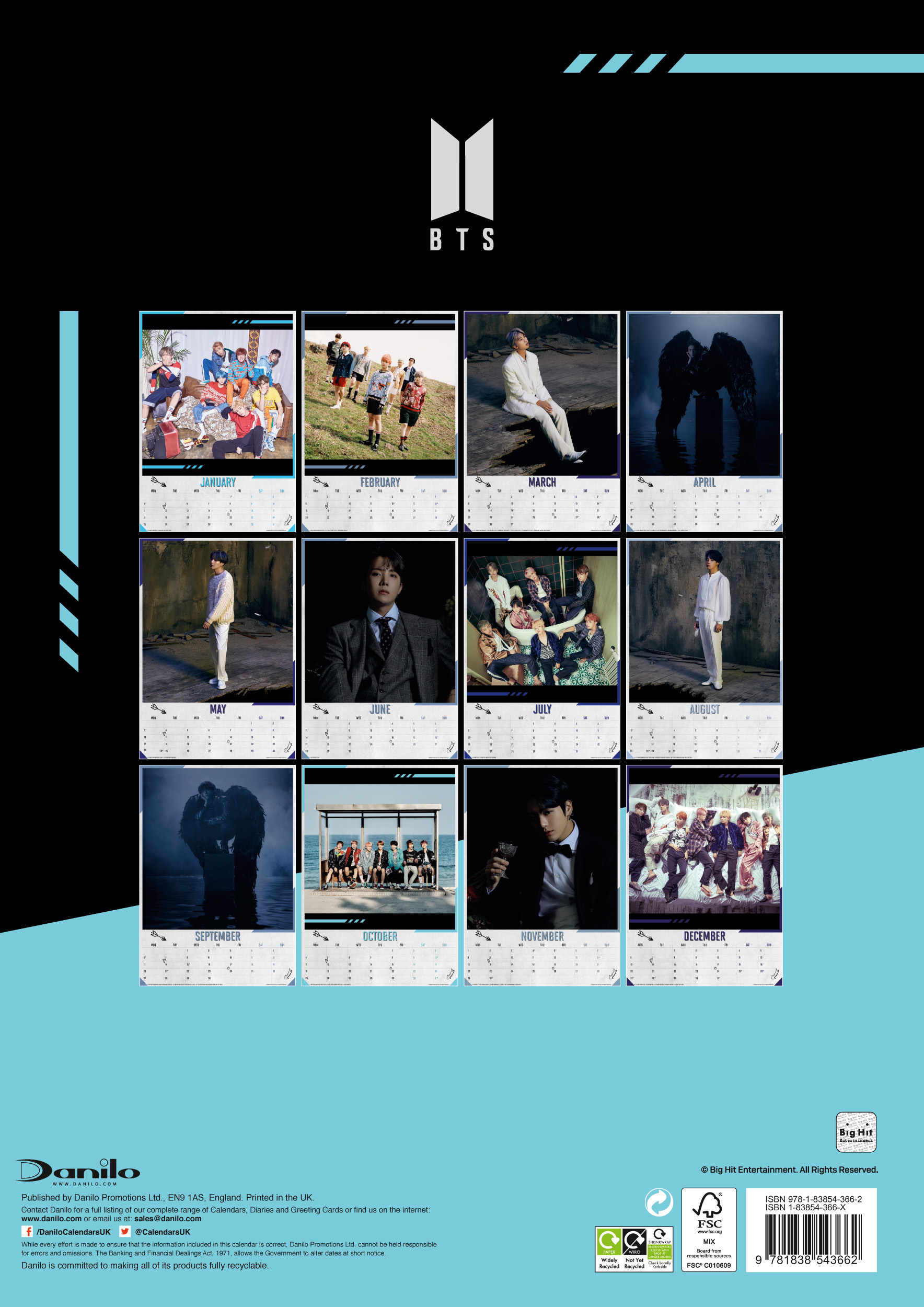 BTS - 2021 Official Calendar - A3-as naptár