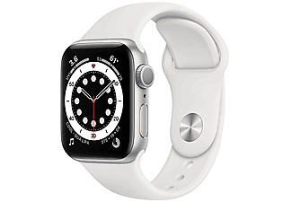 APPLE Watch Series 6 GPS 40mm Silver Aluminium Case with White Sport Band