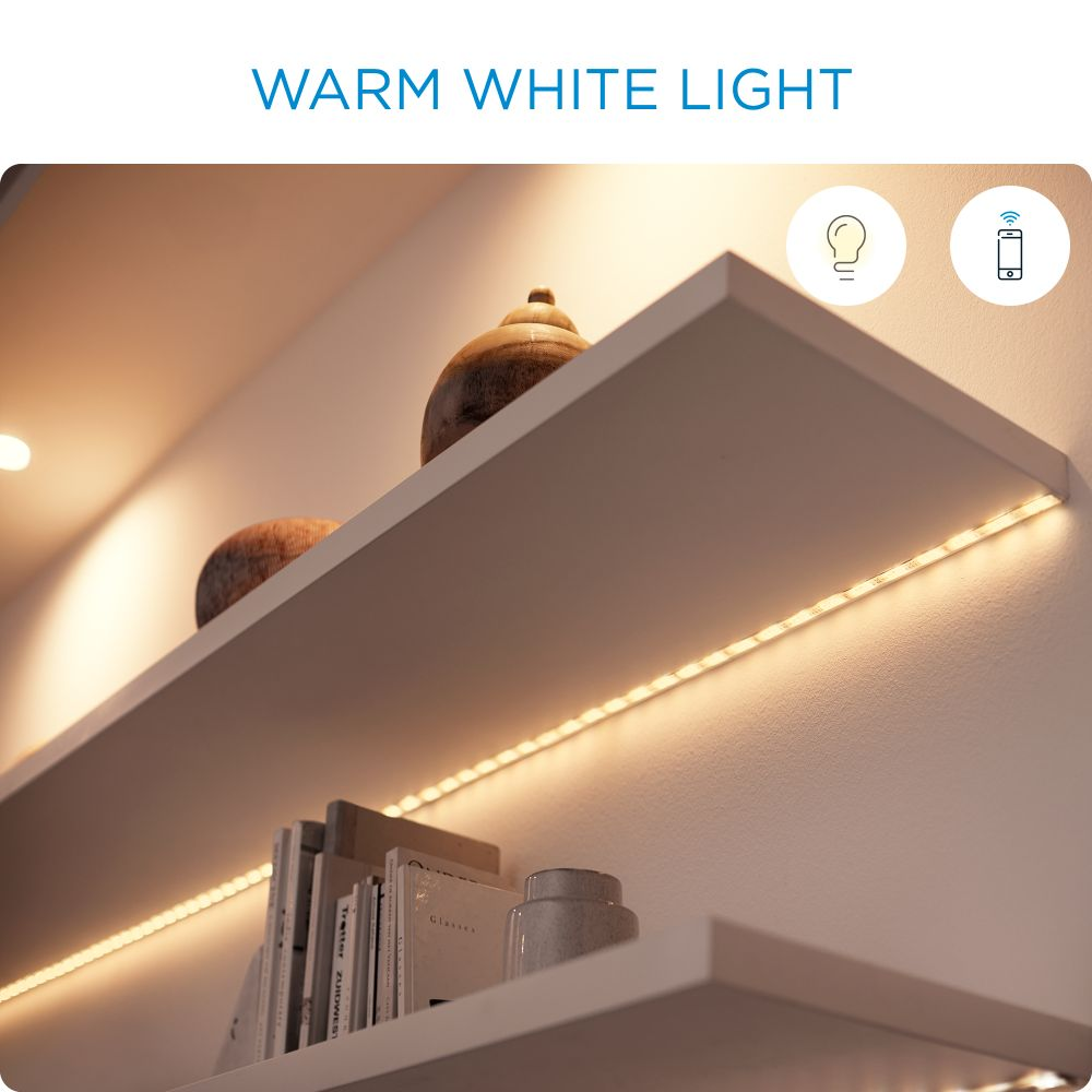 Bombilla inteligente - Wiz LED Filamento Vela E14, Regulable, Luz blanca de cálida a fría, 2000-5000 K, WiFi