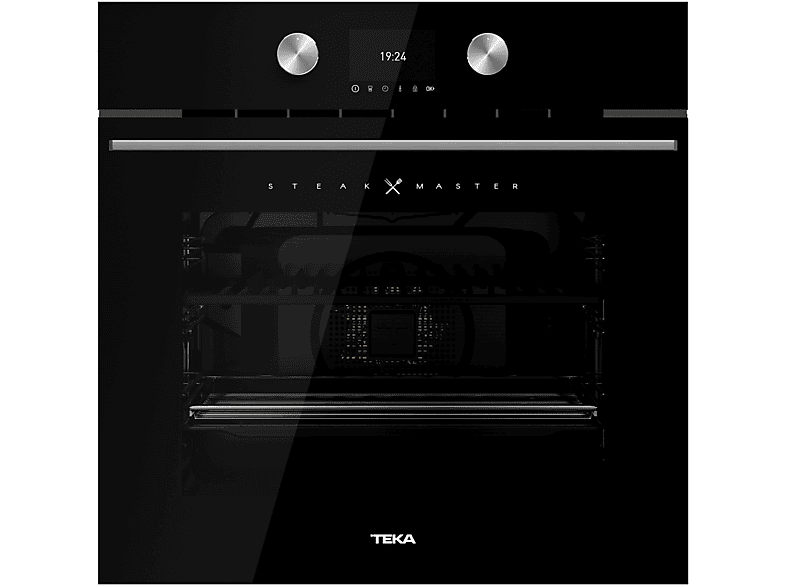 Horno - Teka SteakMaster, Multifunción, Pirolítico, 63 l, 60 cm, Calentamiento rápido, Negro