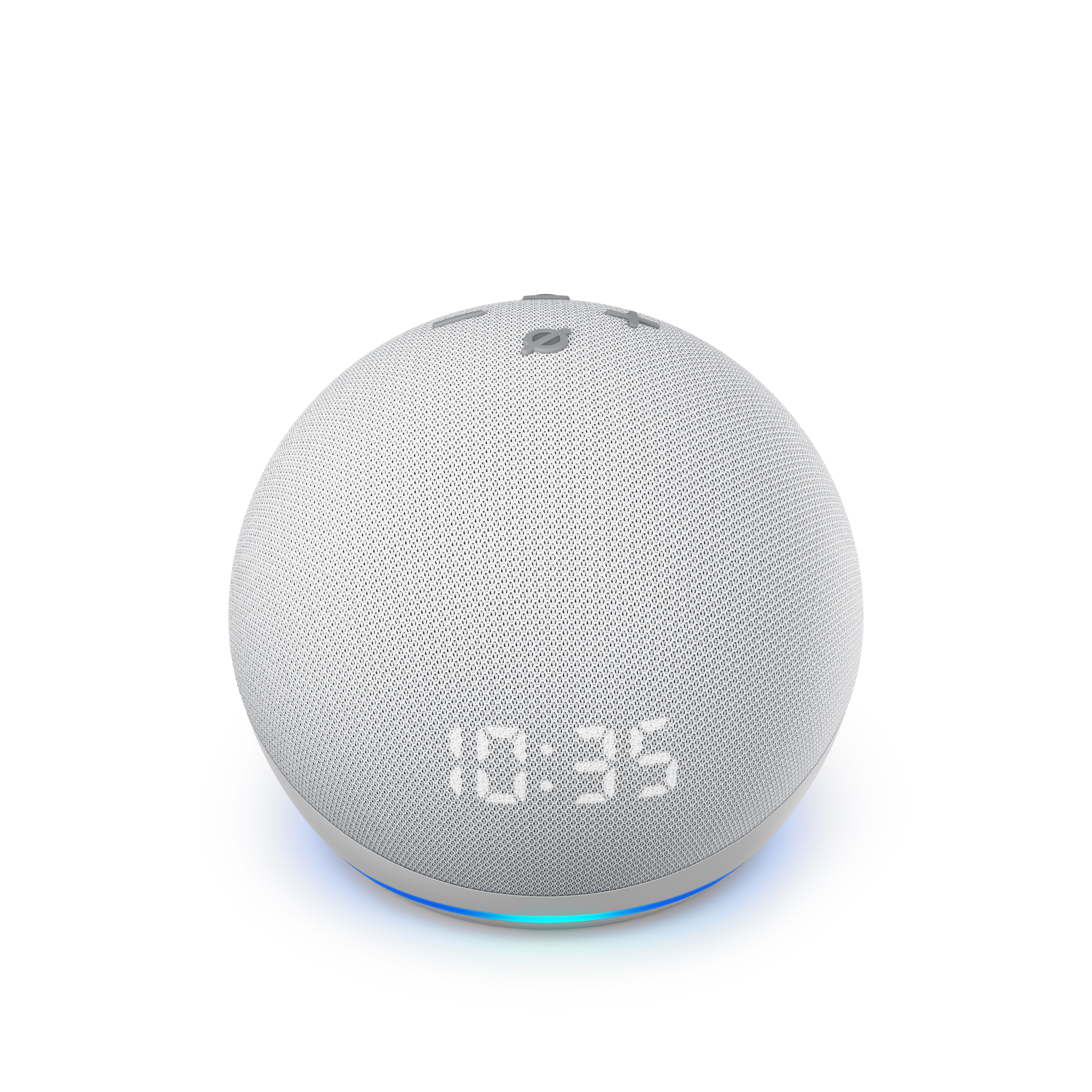 AMAZON Echo Dot (4. Generation), mit Uhr, mit Alexa, Smart Speaker, Weiss