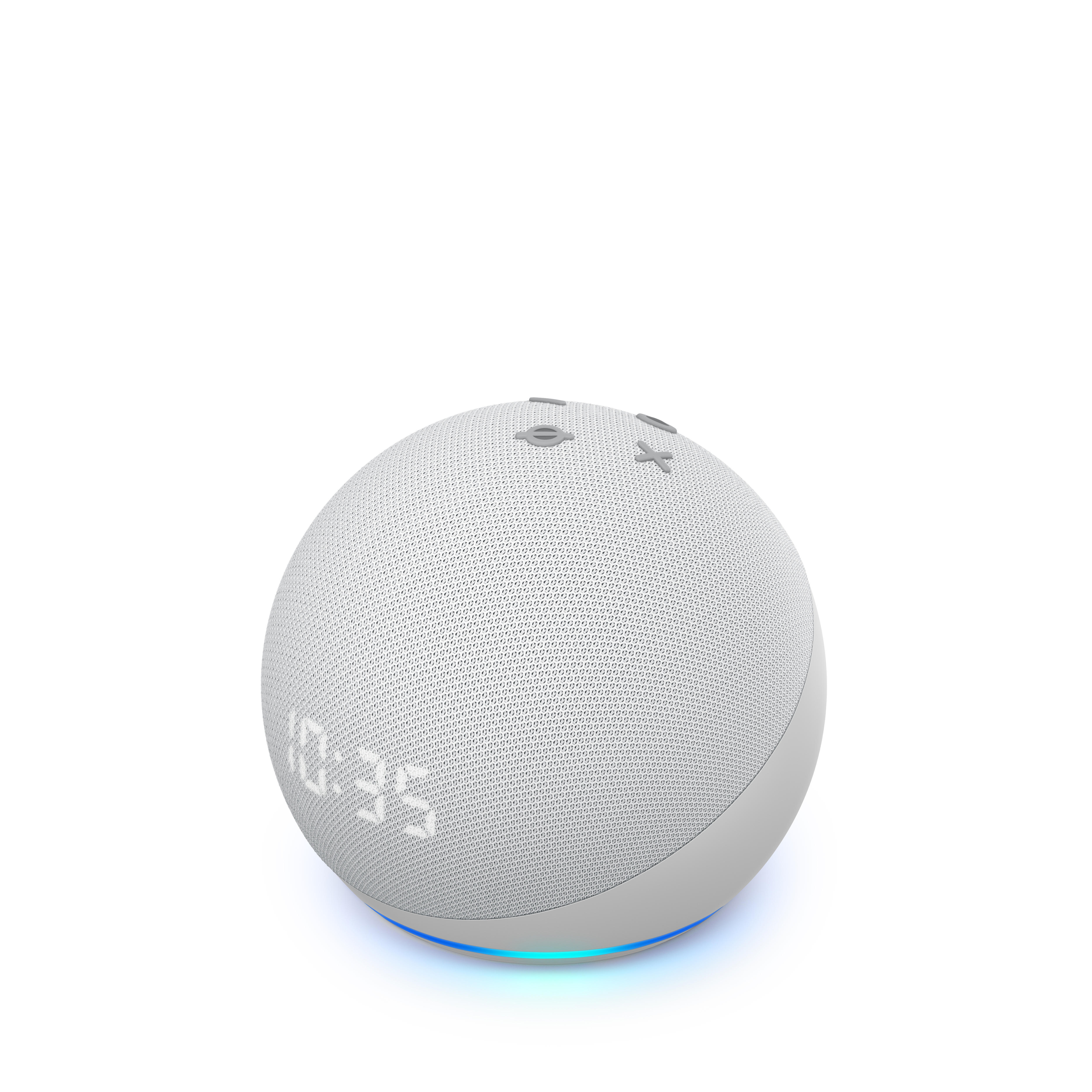 AMAZON Echo Dot (4. Generation), mit Uhr, mit Alexa, Smart Speaker, Weiss