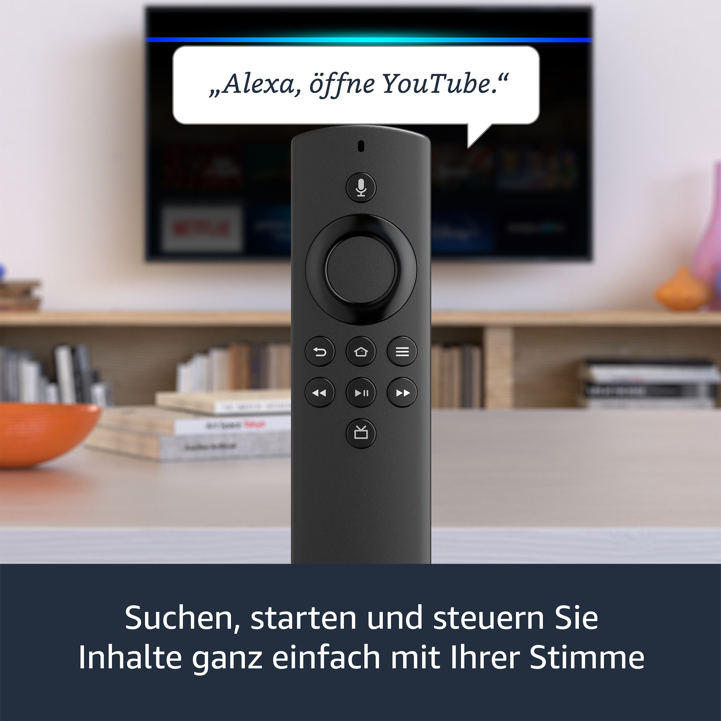 AMAZON Fire TV Stick Lite mit Alexa-Sprachfernbedienung Lite Streaming Stick 8 GB, Schwarz