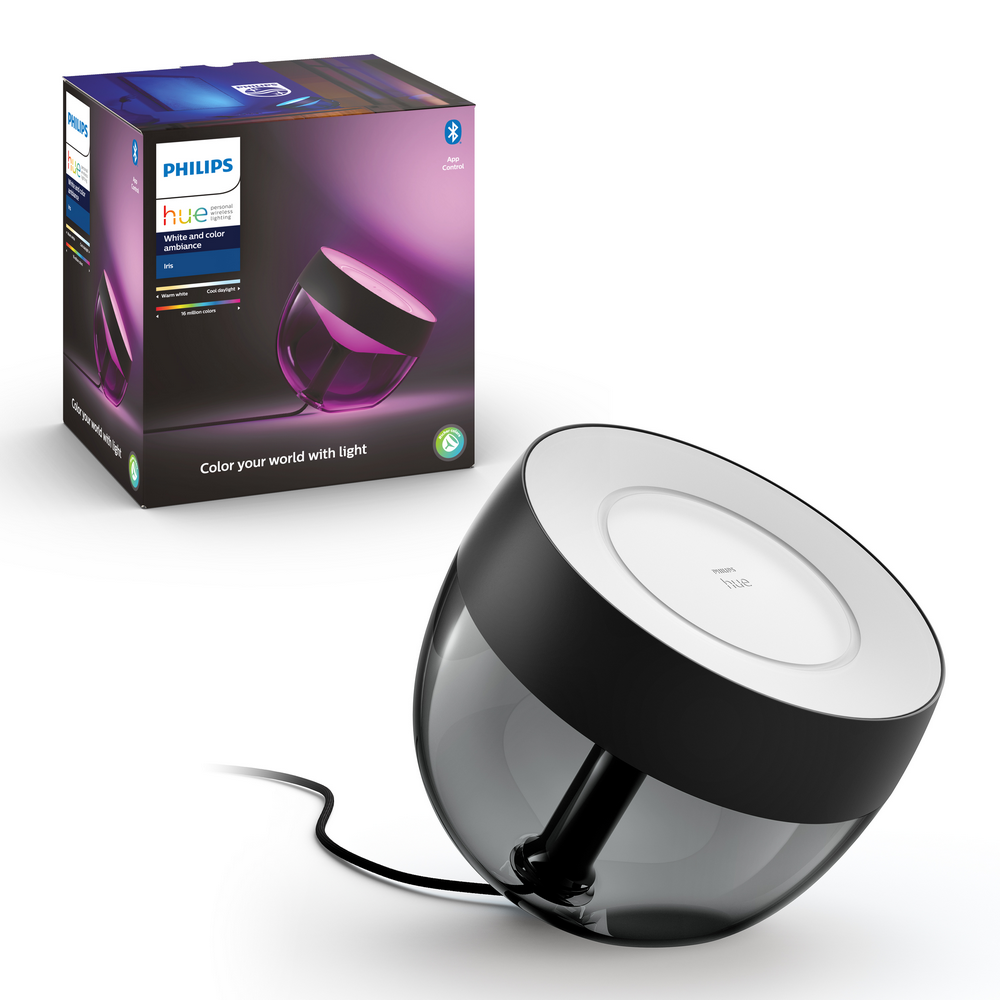 De Mesa Philips iris negro hue white and color ambiance sobremesa led 570 lx 6500k blanco y – inteligente luz compatible con alexa google home 1 unidad