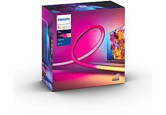 Luces LED | Philips Hue Play Gradient Lightstrip, Tira LED TV de 65", 6500 Luz blanca y color