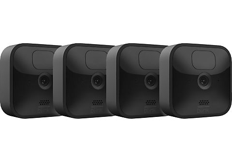 BLINK Outdoor Kamera, 3. Generation/2020, 4er-Pack, Set inkl. Sync-Modul 2, Schwarz (53-024851)