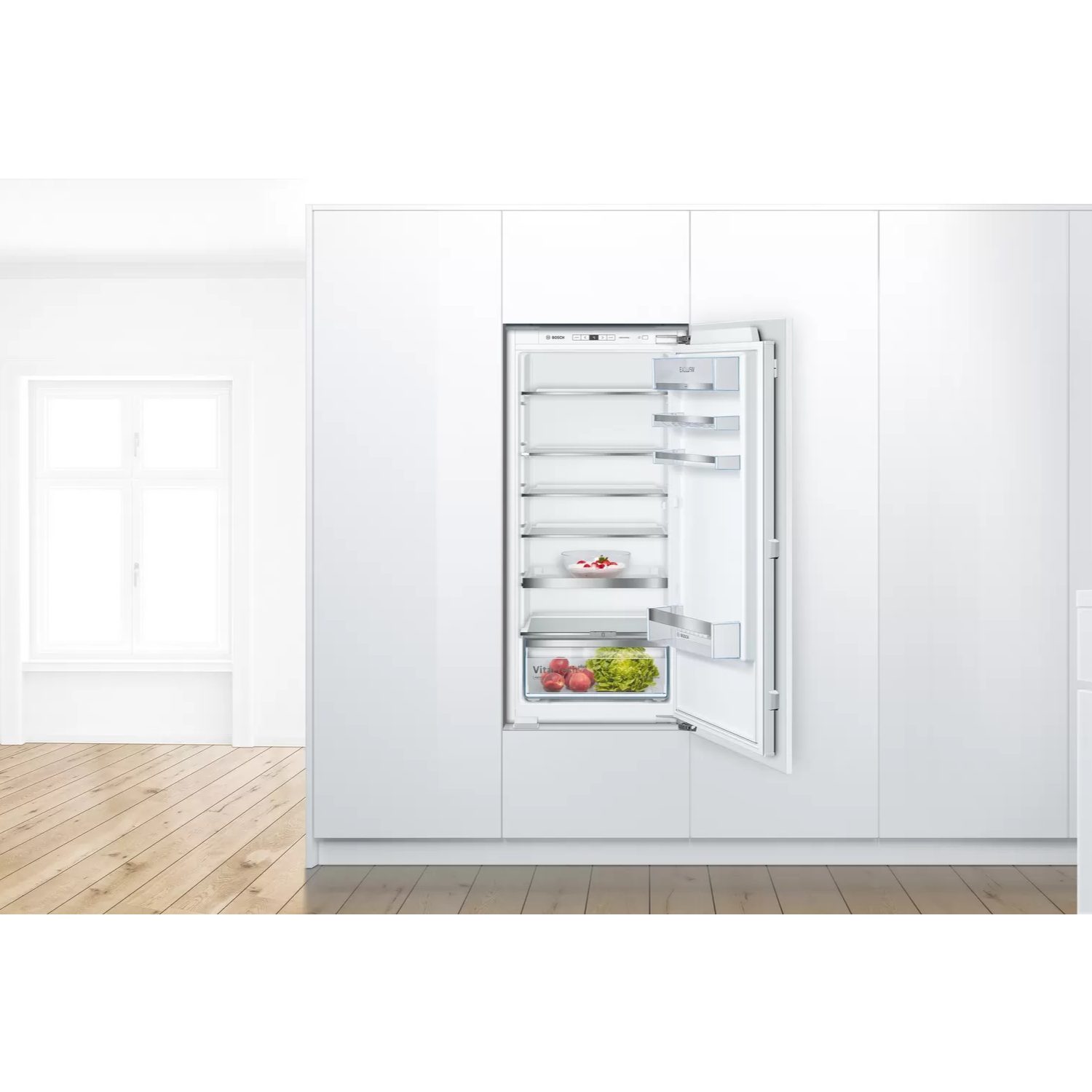 Frigorífico una puerta - Bosch KIR41AFF0, 211 l, 122.1 cm, Integrable, 33 dB, Blanco