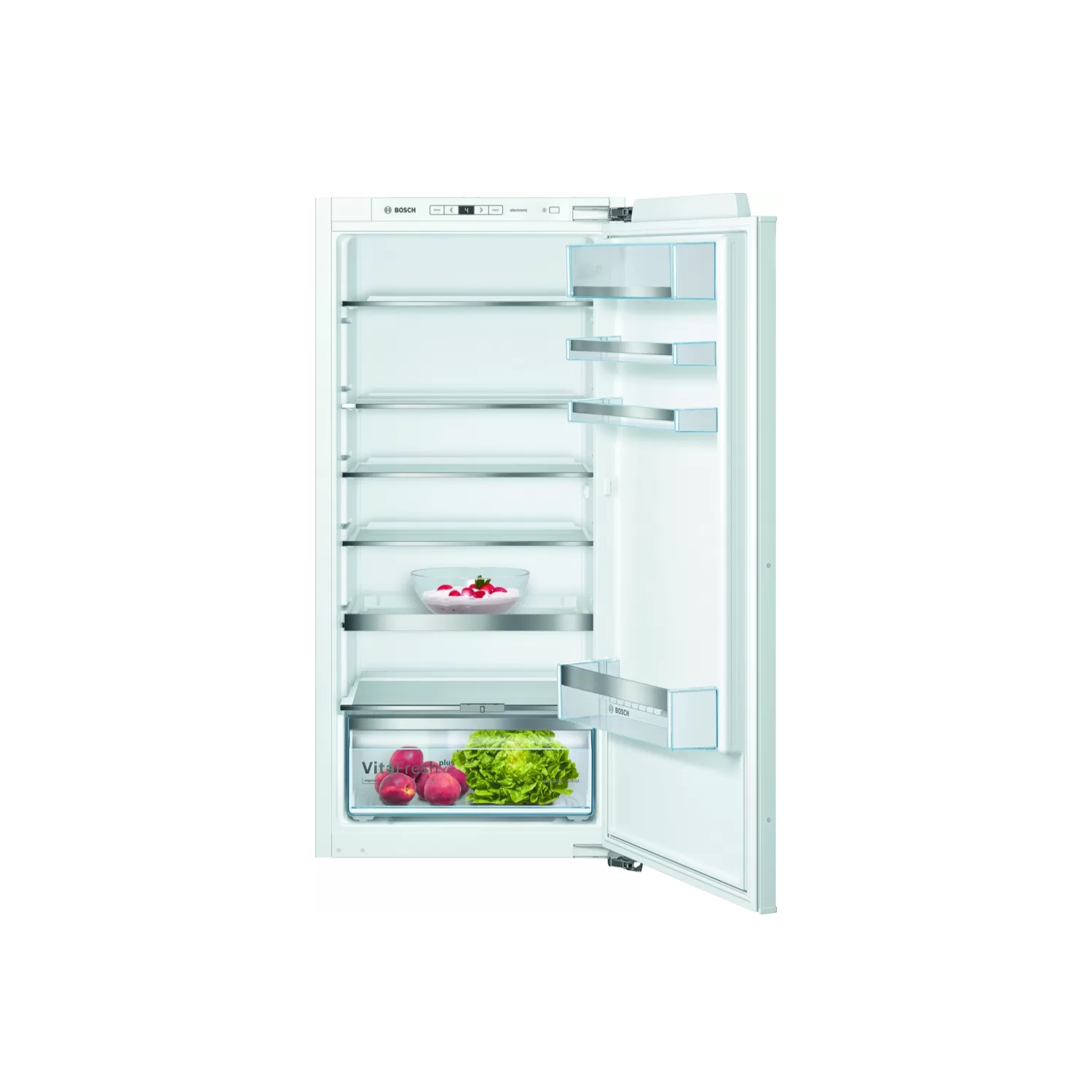 Frigorífico una puerta - Bosch KIR41AFF0, 211 l, 122.1 cm, Integrable, 33 dB, Blanco