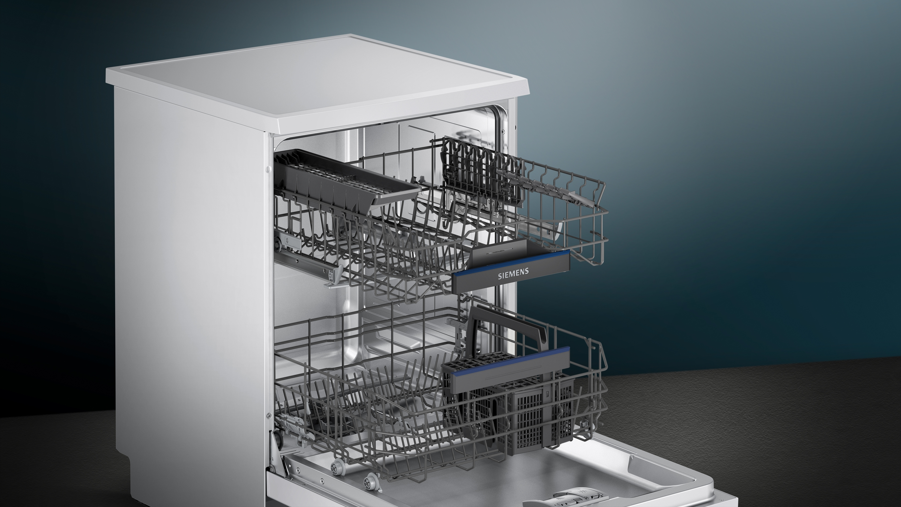 Lavavajillas - Siemens, SN23HW60AE, Independiente, 13 servicios, 6 programas, Home Connect, 60 cm, Blanco