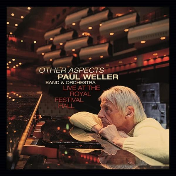 Albumcover. Mann lehnt sich an ein Klavier, Text 'OTHER ASPECTS PAUL WELLER'.