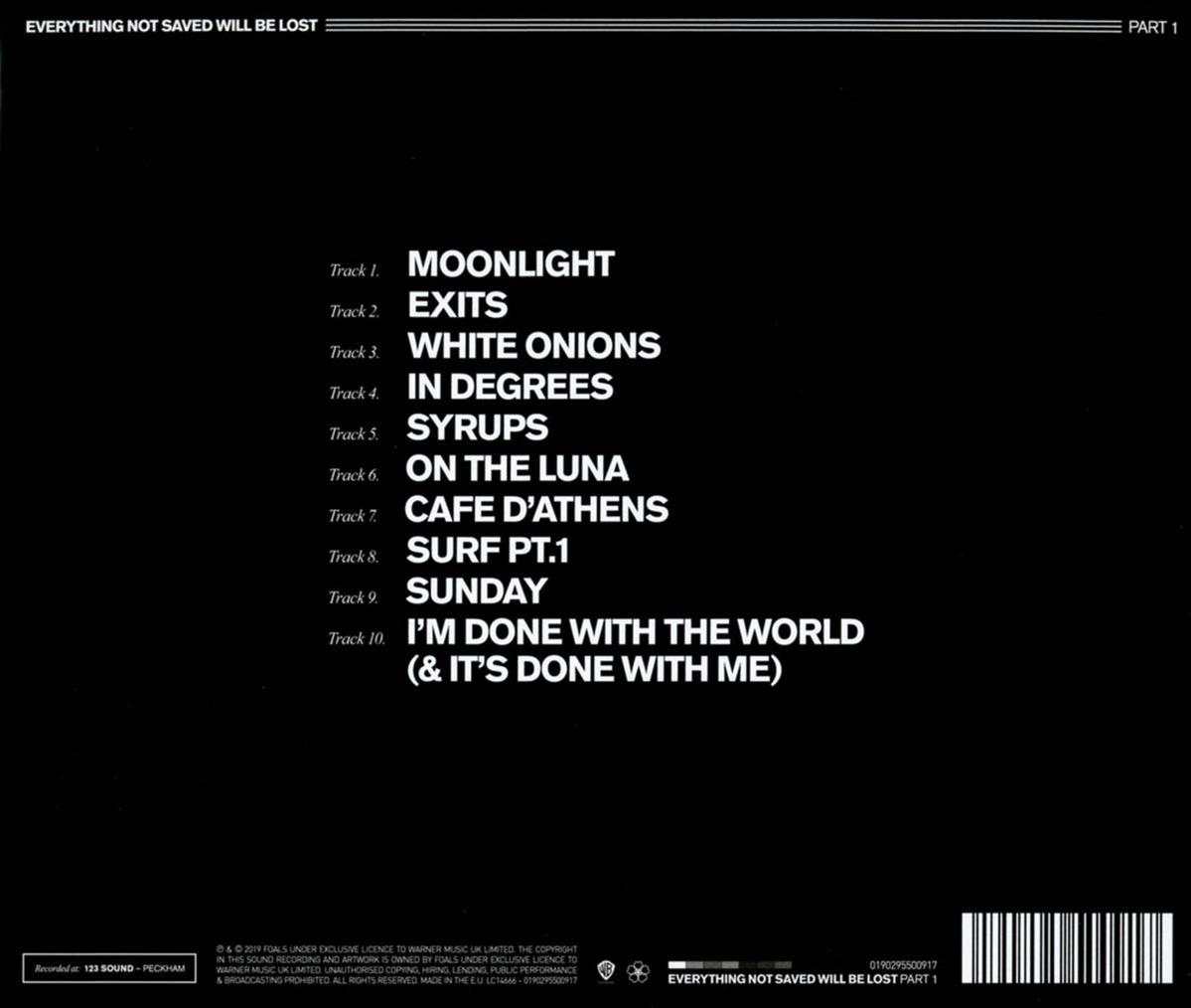 Foals - Everything Not Saved Will Be Lost Pt.1  - (CD)