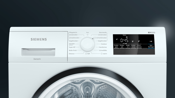 SIEMENS WT45HVA1 Wärmepumpentrockner (8 kg), Weiß)