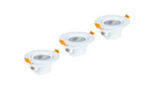 LED-Einbaustrahler, 3er-Set, 7W, 450lm