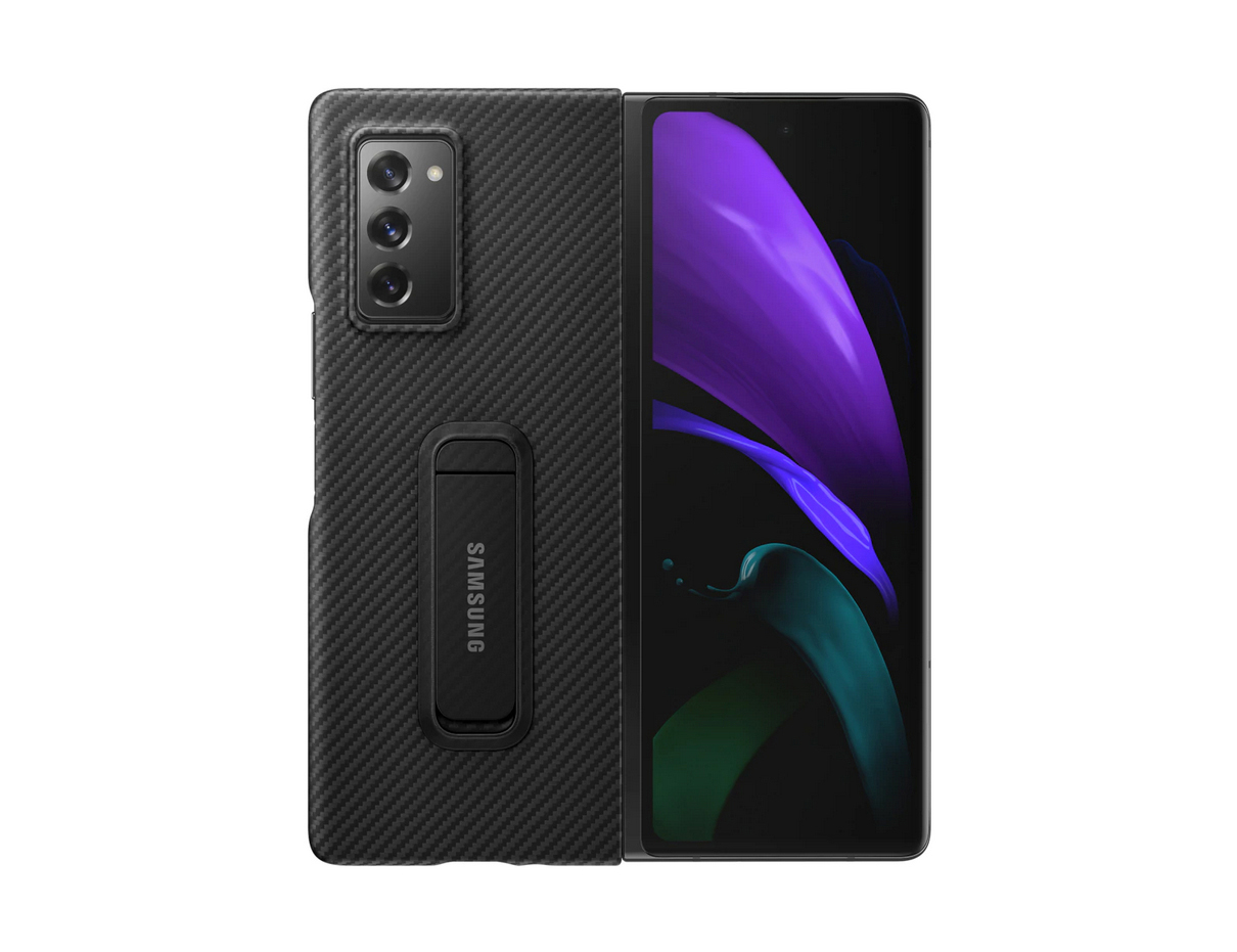 SAMSUNG Aramid standing, Backcover, Samsung, Galaxy Z Fold2 5G, Schwarz