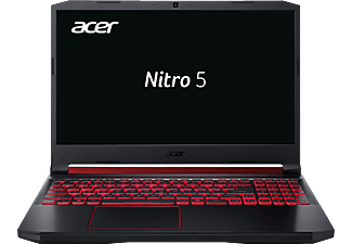 ACER Nitro 5 (AN515-54-58HS) 120 Hz Display & Rote Tastaturbeleuchtung, Gaming Notebook mit 15,6 Zoll Display, Intel® Core™ i5 Prozessor, 8 GB RAM, 512 GB SSD, GeForce RTX 2060, Schwarz / Rot
