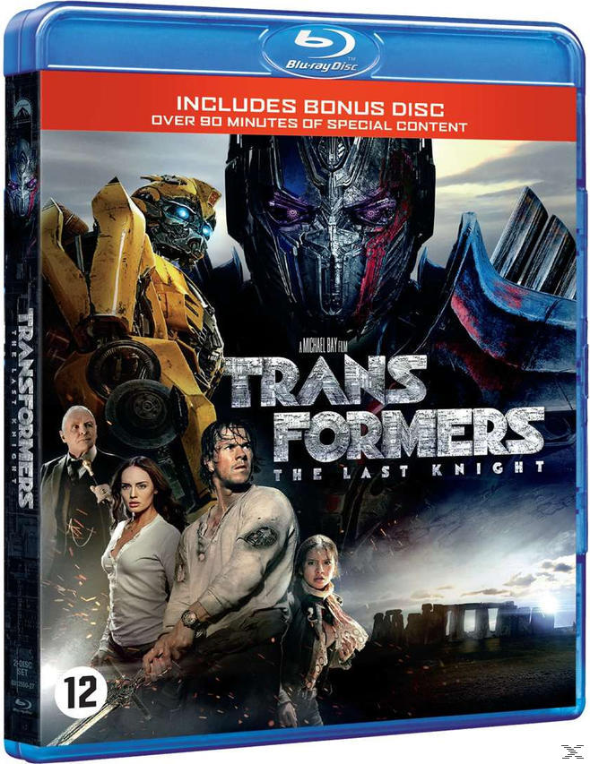 Blu-ray disc case voor Transformers: The Last Knight film.
