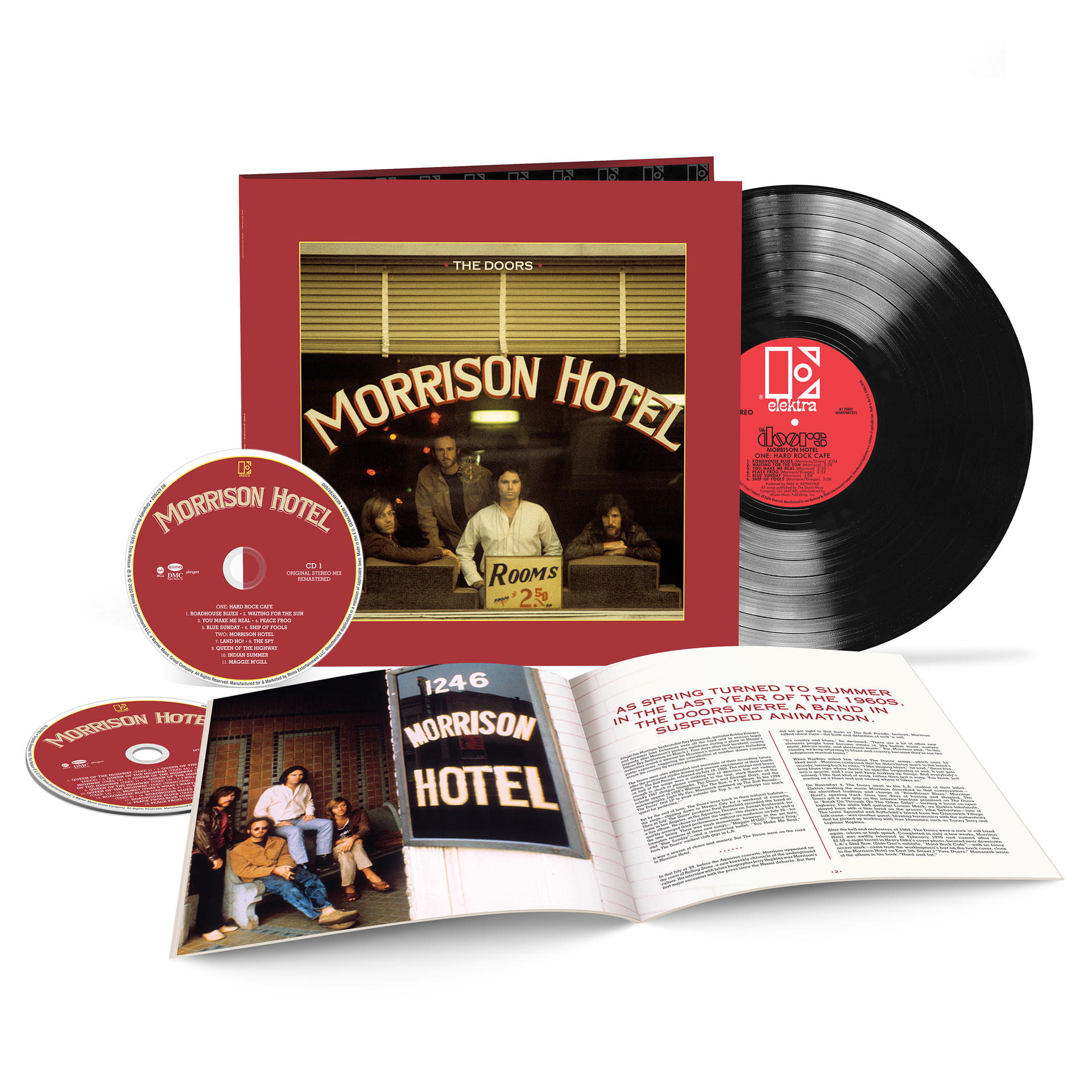 Album-Set mit CD, zwei Vinyls und einem Booklet.