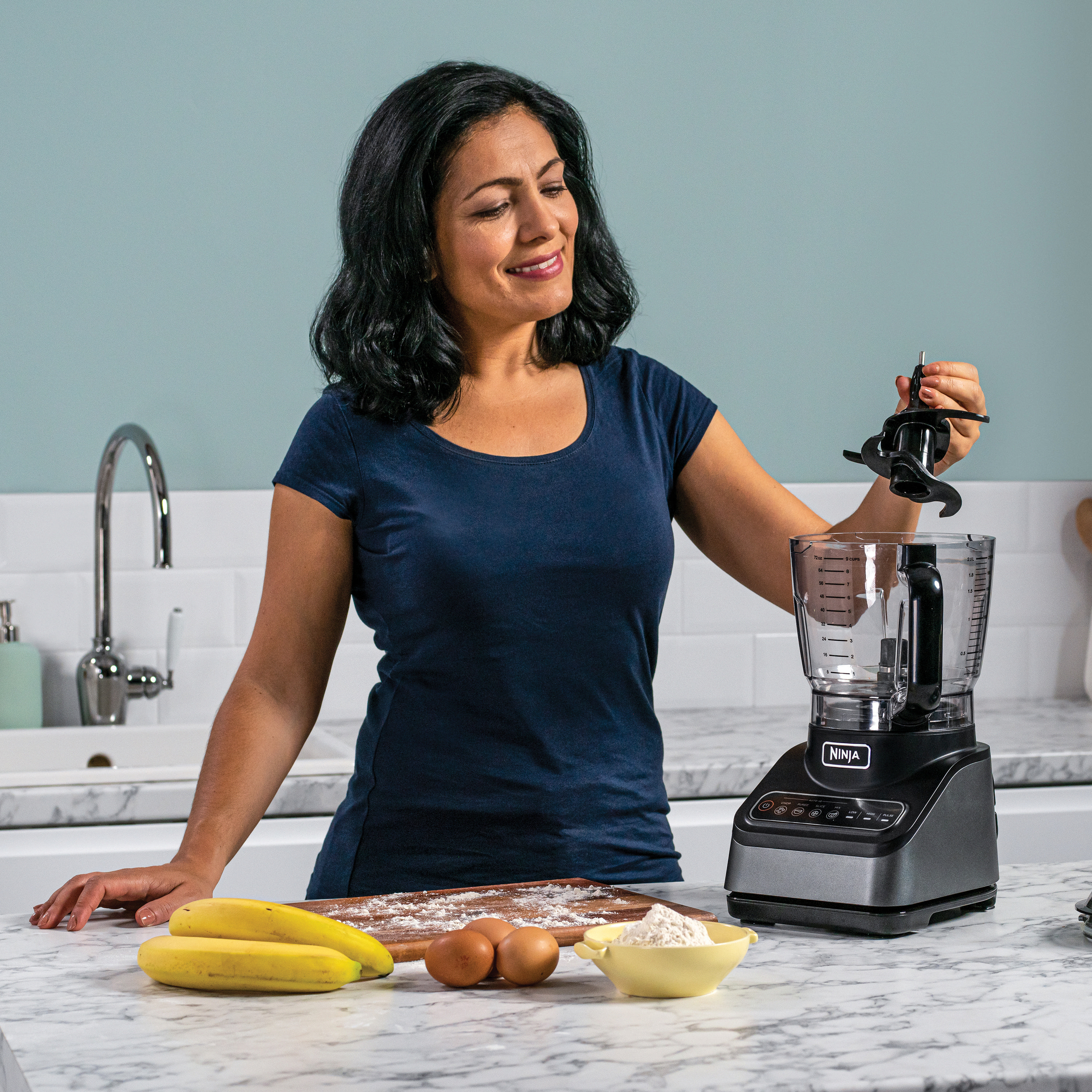 NINJA BN650EU Küchenmaschine Schwarz (Rührschüsselkapazität: 2,1 l, 850 Watt)