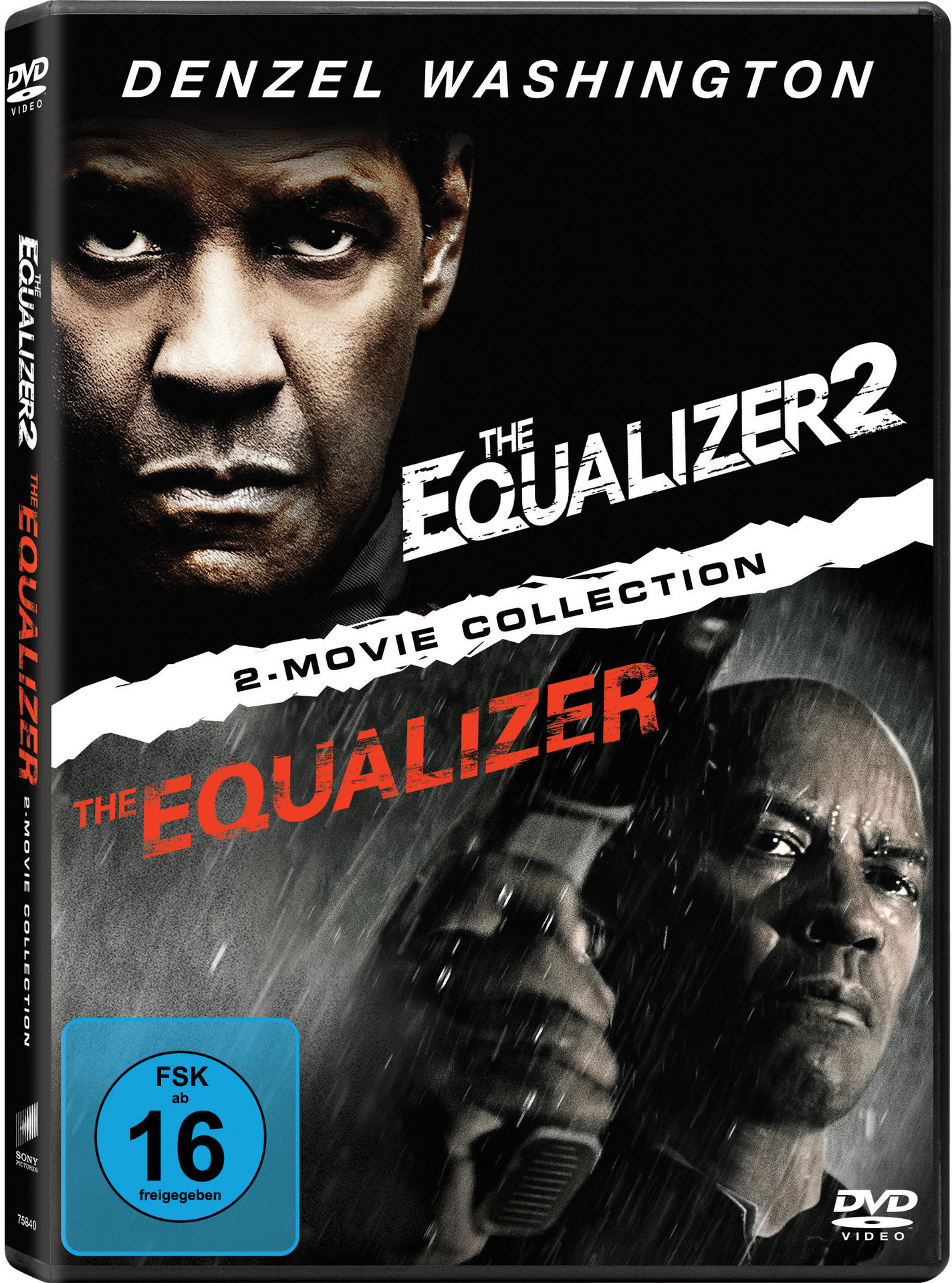 DVD-Hülle von 'The Equalizer 2' mit Denzel Washington.