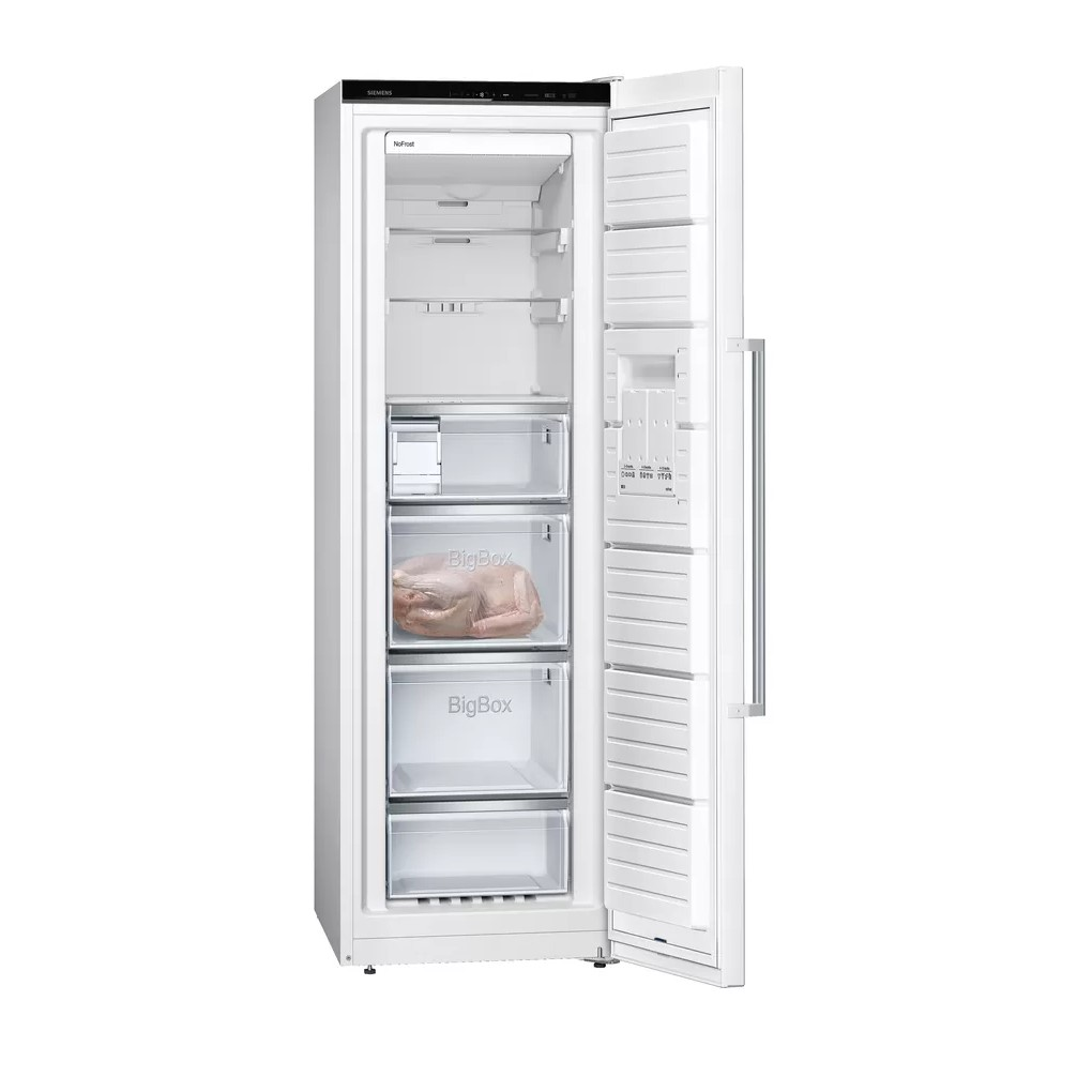 Congelador vertical - Siemens GS36NAWEP, No Frost, 242 l, Blanco
