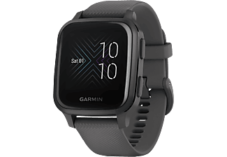 GARMIN Venu Sq - Smartwatch (125 - 190 mm, Silikon, Grau/Schiefer)