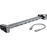 HAMA USB-C-Docking-Station "Connect2Office Basic", abnehmbare Standfüße, 9 Ports